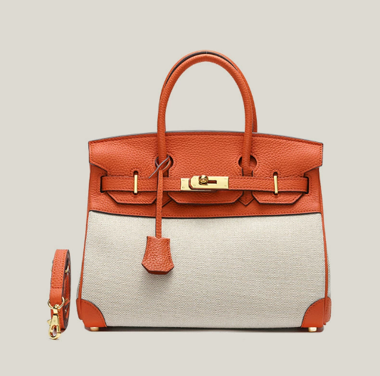 Colorblock Leather Tote